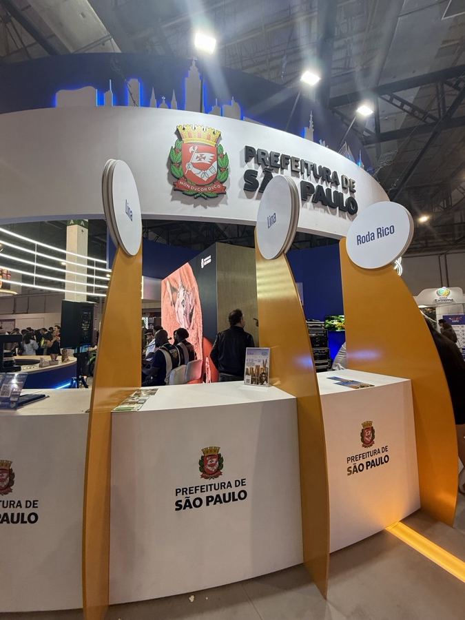 Vista do estande da Prefeitura de São Paulo na COB Expo